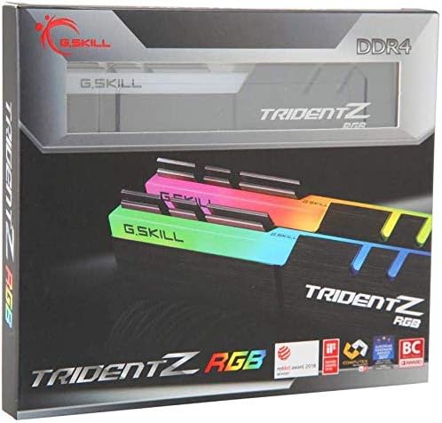 G.Skill Trident Z RGB Series 16GB 288 pinos Sdram DDR4 3600 CL18-22-22-42 1.35V Modelo de memória do canal duplo F4-3600C18D-16GTZRX