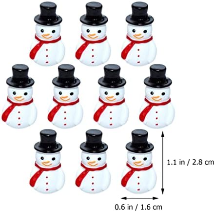 Toyvian Miniature Toys 30pcs Christmas Mini Snowman Figuras Resina Ornamentos de Natal Figuras Miniatura Jardins de Fada Decoração