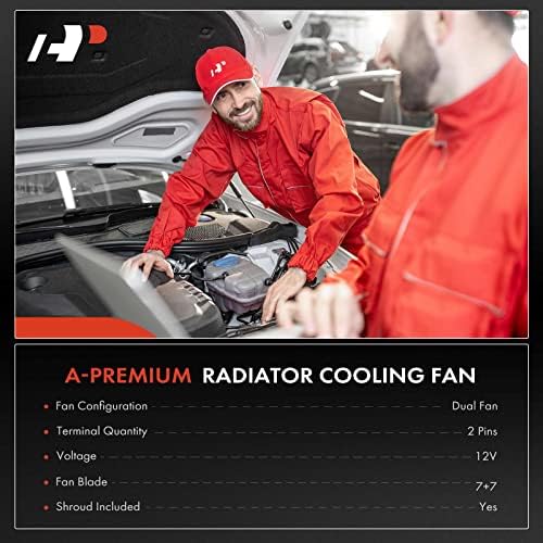 Montagem do ventilador de resfriamento do radiador do motor A-premium Compatível com Ford Freestar, Mercury Monterey,