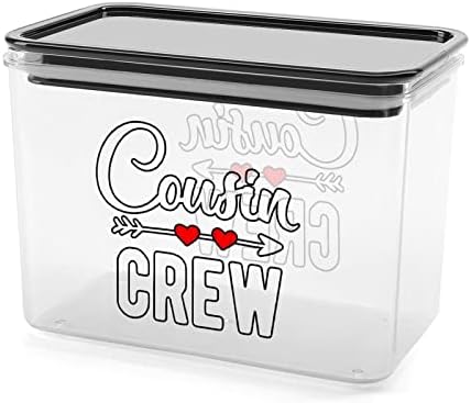 Cousin Crew Alimentos Recipiente de armazenamento de plástico Caixas de armazenamento transparente com tampa de vedação