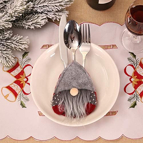 Amofun Christmas Tableware Cover toutware toutware mesa de natal decoração vermelha cinza para a festa de natal