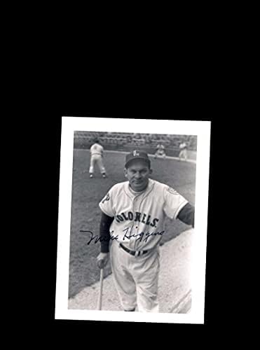 Mike Pinky Higgins JSA assinou o vintage 3x5 1950 de Louisville Cononels Original Photo Autograph