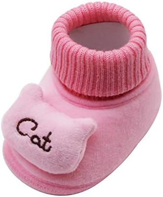 Meninas botas sapatos macios macios de inverno bebê gato infantil sapatos de bebê quente meninos de criança chinelos