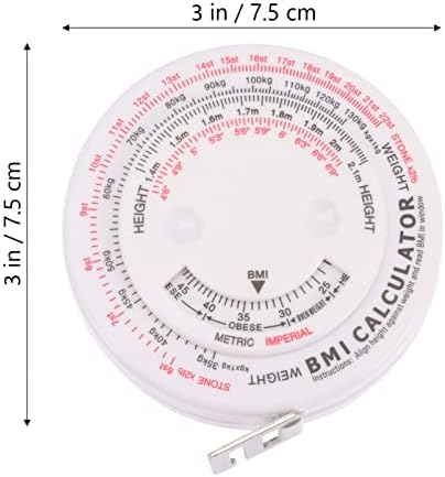Fita de medição do corpo de Kisangel 4 PCS BMI BMI Medição Fita de fita de fita adesiva Colo