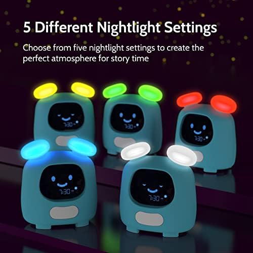 I-Box Blinky despertador para crianças com treinador de sono, luz noturna e sono sons, ok para acordar relógio para crianças com cronômetro, garotos despertadores para meninas e meninos, relógio claro de luz verde vermelha para crianças
