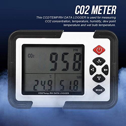 Detector de dióxido de carbono, medidor de CO2 HT-2000 Detector de CO2 Detector Digital 99999pm Detector de qualidade do ar portátil