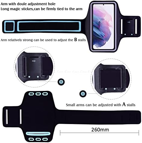 Para o caso Galaxy A52 5G, a capa de braçadeira de ginástica esportiva à prova d'água com o cabo de carregamento para