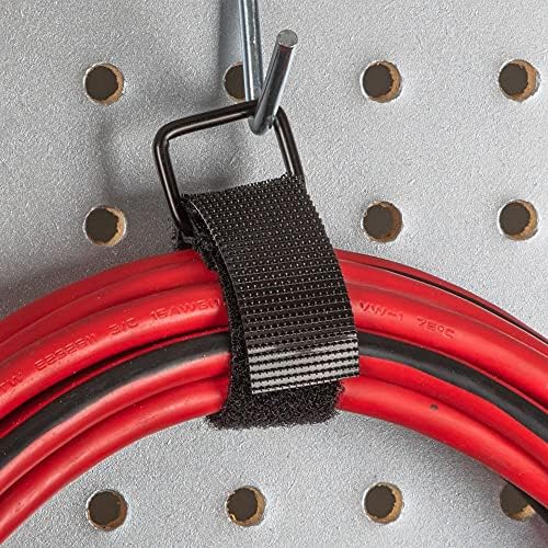Klein Tools 450-600 Organizador de cabo, gancho e cinta de alça Chave de cabo, inclui duas tiras de 6 polegadas, duas de 8