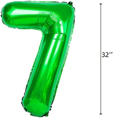 SHIKUER Número 31 balões de 32 polegadas Alfabeto de balão digital 32 polegadas Balões de 31º aniversário Digit 31 Balões de hélio grandes balões para festas de aniversário Supplies Bachelorette Bachelorette Chuveiro de noiva, Número verde 31