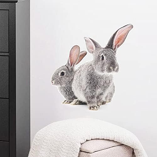 Adorável, adorável, coelhos de coelhos de coelhos adesivos de parede adesivos de parede adesivos à prova d'água decoração de arte