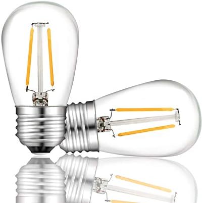 Yilighting E26 Edison S14 2W LED LED LIDA LUDE LED LUZBLS PARA LUZES DE SUBLEMAS DE FUNHAS ANTIGO LUZES DE SUBLICAÇÃO