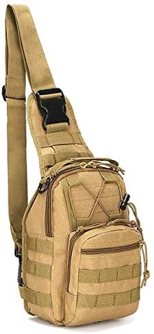LBLANCO Tactical Sling Bag Pequeno Pacote de peito ao ar livre para homens viajando, trekking, acampamento, Rover Sling Daypack…
