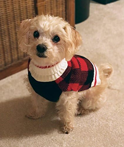Produtos éticos de animais de estimação 23902371: Moda Pet Sweater, Plaid Red MD
