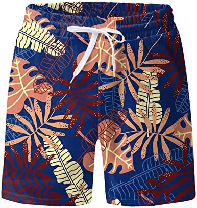Shorts para homens shorts soltos encaixe engraçado impressão havaiana praia shorts de malha de malha