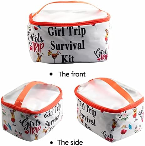 Pxtidy Trip Survival Kit Trip Trip Make Bag Presente de fim de semana Galentines Day Gift Getaway Gift Travel Bolsa