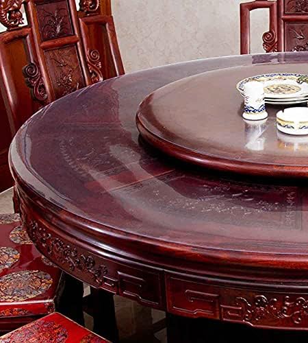 Tampa da mesa redonda transparente, protetor de mesa de plástico redonda, topo de toque de mesa redonda, topo de mesa de PVC à prova