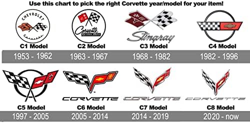 JH Design Group Mens Chevy Corvette T-shirt C6 Logotipo Black Crew Neck Camisa