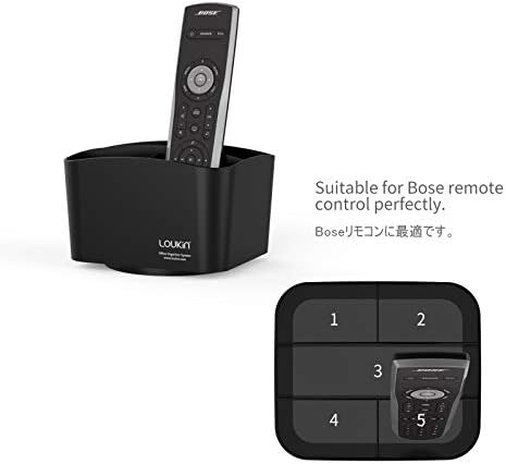 Loukin Remote Control titular, TV Remote Control Caddy com 5 compartimentos, suporte para desktop, organizador de artigos