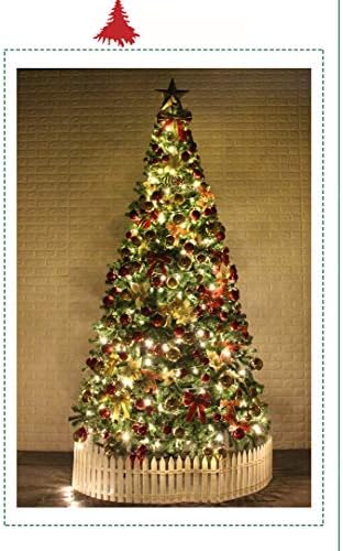 Dulplay 13ft Artificial Christmas Tree, com luzes LED e suporte de metal 2500 Dicas 3m 3,5m 4m Classic Clear Lights 5 Flash