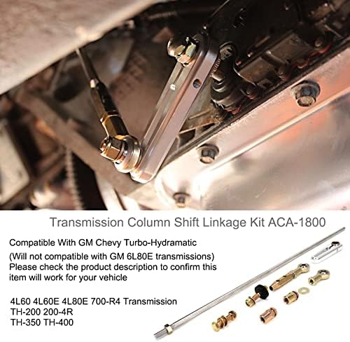 JHACM ACA-1800 Kit de ligação de mudança de coluna ajustável compatível com GM TH-200 200-4R TH-350 TH-400 4L60 4L60E 4L80E 700-R4