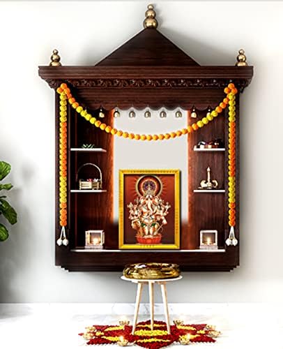 Zig Zag Lorde Ganesha Ganpati Ji Drishti Nazar Frame para Parede / Tabela / Pooja Golden