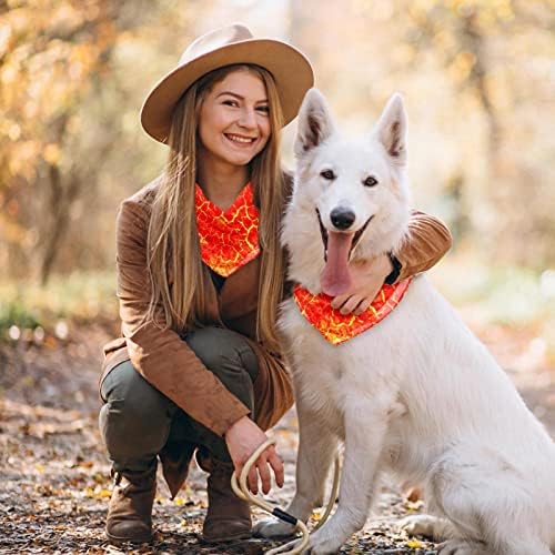 2 PCs Vulcânica Lava Surface Magma Textura Cat Bandana Bandana