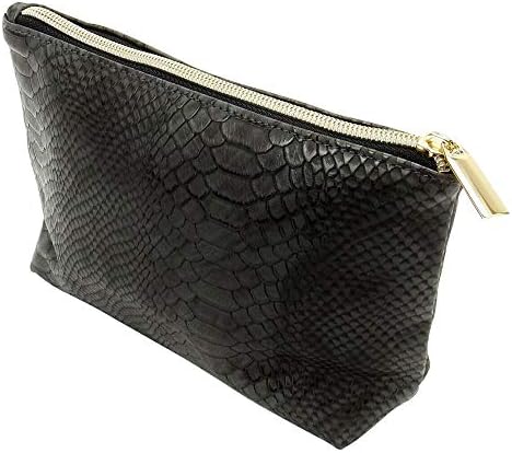 Kingsley Faux Leather Cosmetic Bag - Smalt Saco de Maquiagem - Bolsa Cosmética de Viagem para Mulheres, Bolsa Cosmética com