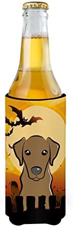 Tesouros de Caroline BB1792MUK Halloween Chocolate Labrador Ultra Hugger para latas finas, lata de manga mais refrigerada