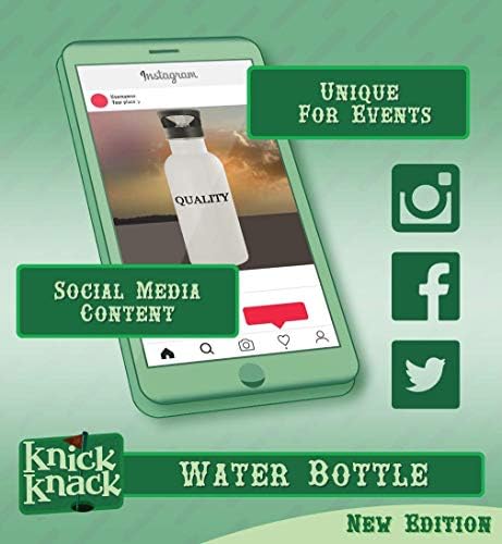 Presentes de Knick Knack vivianite - Hashtag de aço inoxidável de 20 onças garrafa de água ao ar livre, prata