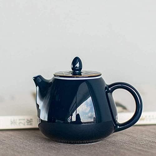 Tules modernos estilo vintage ji qing esmalte arame dourado bule de chá de cerâmica conjunto de cafeteira bule de chá artesanal