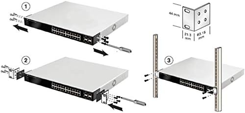 RW Routerswholesale 200/300/500 Series 19 Rack Mount Kit Compatível/Substituição para Cisco Small Business Series