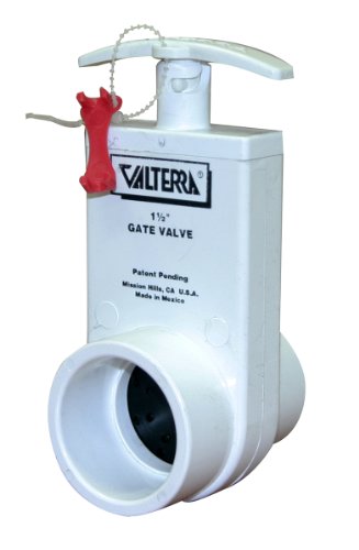 Válvula de porta de PVC Valterra 2101x, branco, 1-1/ 2 de diâmetro interno, diâmetro externo de 1,9 Válvula unibody, deslizamento