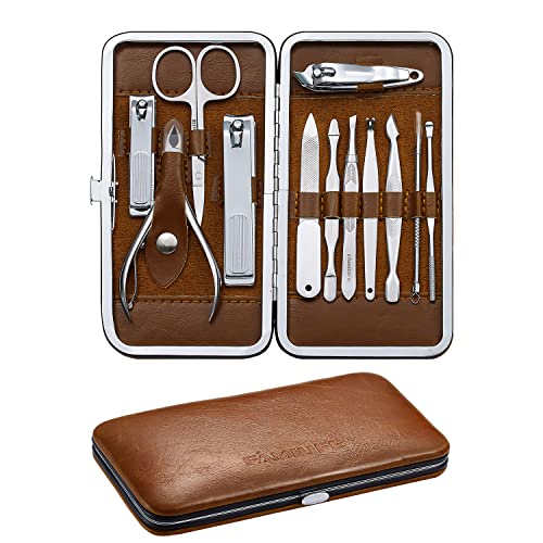 Familife Manicure Pedicure Kit Profissional Clippers de unhas define homens e mulheres 12 PCs e 16pcs Presentes de