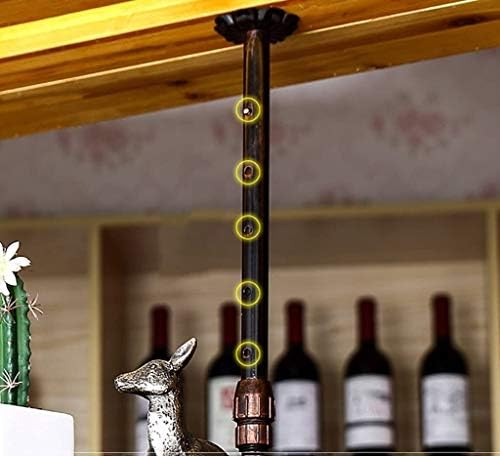 Rack de vinho DMuniz, porta -vidro de prateleira de vinhos, rack de vidro de champanhe, prateleira de vinho, armazenamento/bronze de vinho do teto/bronze/100cm