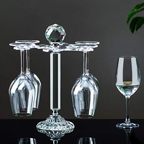 Elegante desktop de cristal com vidro de vidro rack/giro 8 por suporte de armazenamento de vidro de vinho stand rack de secagem