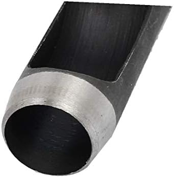Nova junta de couro LON0167 apresentava cinto de cinta Hollow eficácia orifício de eficácia Punch Hand Tool Black 14mm Dia