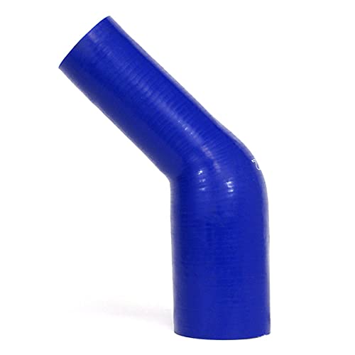 HPS 2 -3 ID, Silicone 45 graus Reducer Coupler Mangueira, alta temperatura reforçada, comprimento da perna de cada lado: 4-1/2 , 55 psi MAX Pressão, Ser-8925-Blue, Silicone, Azul