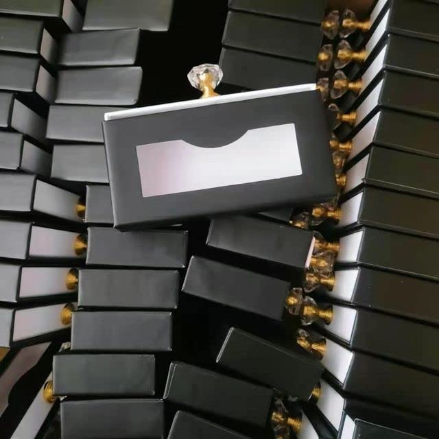 Crystal Handle 25mm cílios falsos caixa de embalagem caixas de cílios FALSO 3D CHASH CHASS CASE ESPAÇÃO ESPAÇÃO
