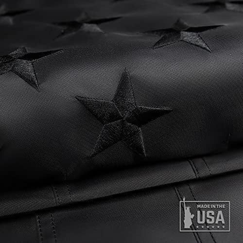 All Black American Flag 4x6 Outdoor fabricado nos EUA bandeiras de nylon pesadas com estrelas bordadas/listras costuradas/ilhós