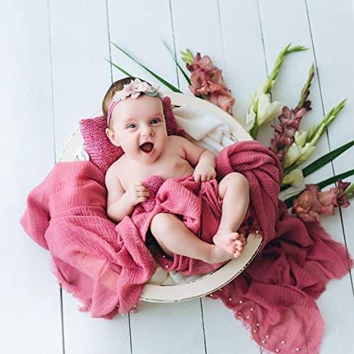 M&G House Recém -nascido Fotografia Wrap | Cobertor de decoração de pérola feita à mão para adereços de fotos para bebês | 35,5 x 67 polegadas recém -nascidas roupas de fotografia de bebê de fotos de bebê
