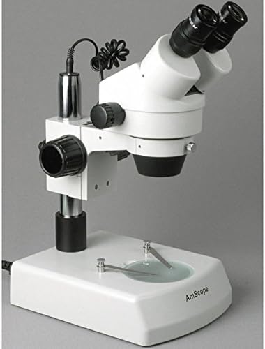 AMSCOPE SM-2BYY Binocular Profissional Microscópio de Zoom, oculares WH10X e WH20X, ampliação 7x-180X, objetiva de zoom de 0,7x-4,5x,
