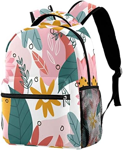 Mochileiros Backpack Sacos de ombro Bolsa de viagem Backpacks Mochilas casuais Daypack para homens homens, fundo floral colorido
