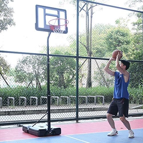 Ktaxon Portable Basketball Hoop, 7-8,5 pés de altura Removível Ajustável 34 polegadas PVC Sistema de encosto externo interior com 2