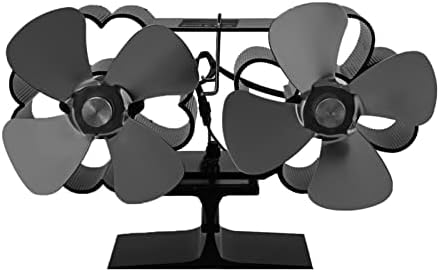 AAA AYYYSHOPP Black Fire Fan 8 Power fogão a calor Logro de madeira queimador de madeira Eco amigável fã silencioso Casa eficiente distribuição de calor