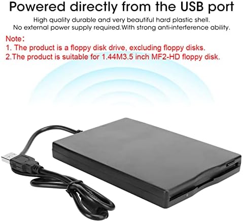 Dridade de disquete portátil PLPLAAOO, leitor de cartões de 3,5 polegadas, unidade de disquete USB, acessório de computador,
