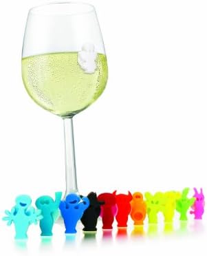 Marcadores de vidro de uva clássicos Vac Vin - Conjunto de 8