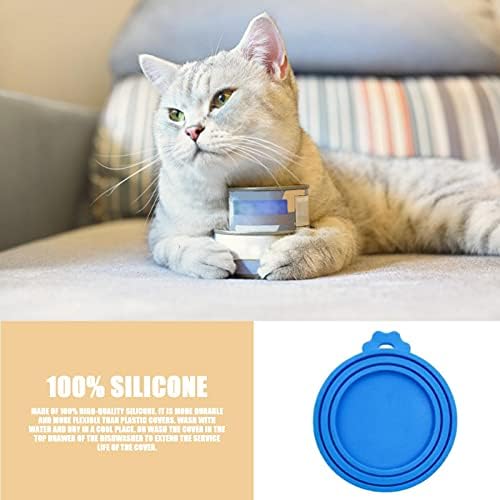 O animal de estimação pode cobrir, as pálpebras de alimentos de vedação de silicone universal para comida de cachorro e gato, tampa