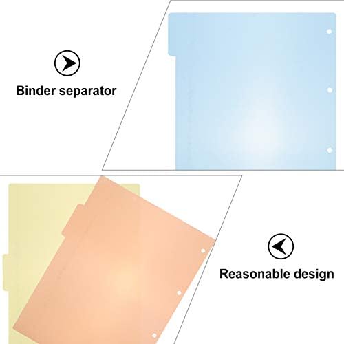 Divisores StoBok A5 Binder Divisadores Multicolor Divisores de 6 Divisores de Anel Divisores Inserir Plástico Binder Plástico