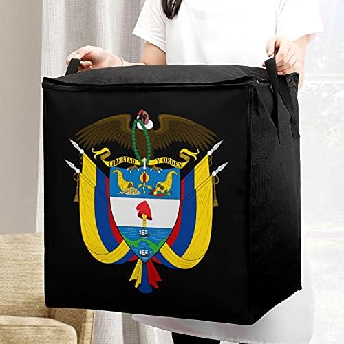 Brasão de armas da República da Colômbia. Grande caixa de organizador de saco de armazenamento de colcha zíper em cima para travesseiro