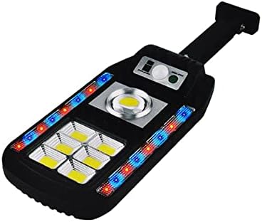 BZDZMQM Luzes externas solares com controle remoto, 89 Modos Ultra-Bright/4 LED, Luzes de Motivo do Sensor de Motriz